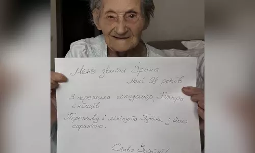ഞാൻ ഹിറ്റ്ലറെയും ഹോളോഡോമോറും കടന്നുവന്നു...പുടിനെയും അതിജീവിക്കും; യുക്രൈനിൽ നിന്നൊരു 98കാരി ഞാൻ ഹിറ്റ്ലറെയും ഹോളോഡോമോറും കടന്നുവന്നു...പുടിനെയും അതിജീവിക്കും; യുക്രൈനിൽ നിന്നൊരു 98കാരി