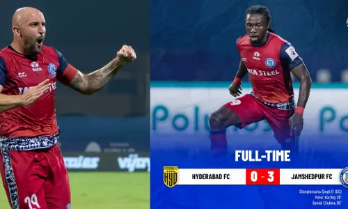 ഒന്നാമന്മാരുടെ പോരിൽ  3-0 ത്തിന് ഹൈദരാബാദിനെ വീഴ്ത്തി ജംഷഡ്പൂർ, സെമി ഉറപ്പിച്ചു