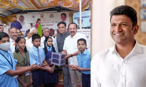 ഉപഗ്രഹ പദ്ധതിക്ക് പുനീത് രാജ്കുമാറിന്‍റെ പേര്; പ്രിയനടന് ആദരവുമായി കർണാടകയിലെ വിദ്യാർഥികൾ