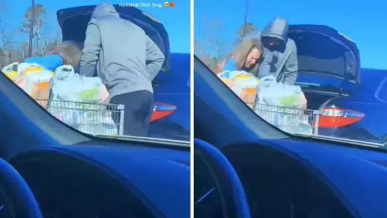 പലചരക്ക് സാധനങ്ങള് കാറിലേക്ക് കയറ്റാന് സഹായിച്ച അജ്ഞാതനെ കണ്ട് കരച്ചിലടക്കാനാവാതെ യുവതി; ഒടുവില് കാരണം വെളിപ്പെടുത്തി,വീഡിയോ പലചരക്ക് സാധനങ്ങള് കാറിലേക്ക് കയറ്റാന് സഹായിച്ച അജ്ഞാതനെ കണ്ട് കരച്ചിലടക്കാനാവാതെ യുവതി; ഒടുവില് കാരണം വെളിപ്പെടുത്തി,വീഡിയോ