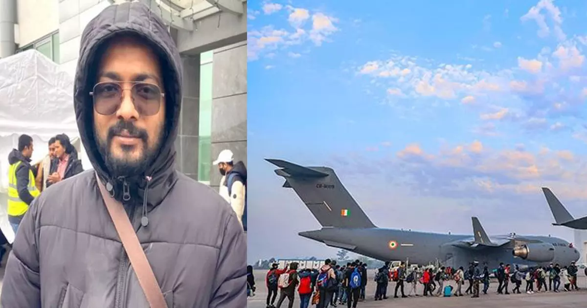 പെൺകുട്ടിയാണെങ്കിൽ ഗംഗ എന്ന് പേരിടും; യുദ്ധഭൂമിയിൽ നിന്ന് ഗർഭിണിയായ ഭാര്യക്കൊപ്പം രക്ഷപ്പെട്ട മലയാളി യുവാവ്