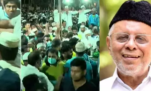 പ്രിയ നേതാവിനെ അവസാനമായി ഒരുനോക്ക്‌ കാണാനാവാത്ത വേദനയിൽ ആയിരങ്ങൾ...