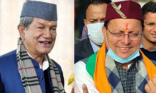 ഉത്തരാഖണ്ഡിൽ ബി.ജെ.പിയും കോൺഗ്രസും ഒപ്പത്തിനൊപ്പം