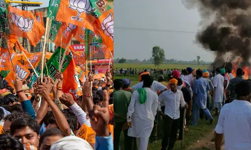 കർഷക പ്രതിഷേധങ്ങളെല്ലാം മറികടന്ന് ലഖിംപൂരിൽ ബിജെപി മുന്നിൽ