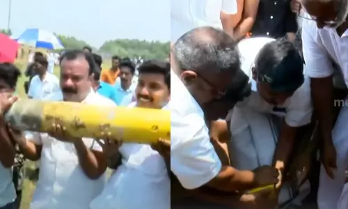 കെ-റെയിലിൽ പ്രതിഷേധം ശക്തം: തിരുന്നാവായയിൽ കല്ലിടൽ നിര്‍ത്തിവെച്ചു