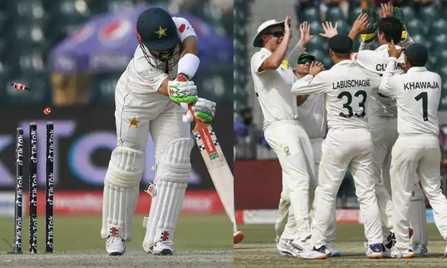 നാല് റണ്‍സ് കൂട്ടിച്ചേര്‍ക്കുന്നതിനിടെ  അഞ്ച് വിക്കറ്റുകള്‍! വീണു, പാകിസ്താൻ