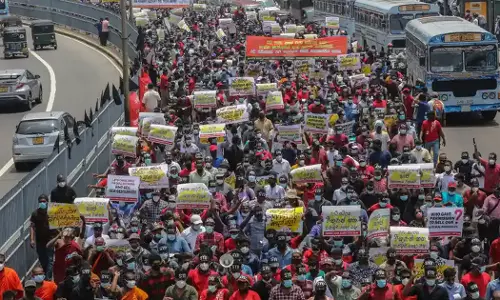 ഒരു കിലോ അരിക്ക് 500 രൂപ; ഭക്ഷണത്തിനും ഇന്ധനത്തിനുമായി നെട്ടോട്ടമോടി ശ്രീലങ്കക്കാര് ഒരു കിലോ അരിക്ക് 500 രൂപ; ഭക്ഷണത്തിനും ഇന്ധനത്തിനുമായി നെട്ടോട്ടമോടി ശ്രീലങ്കക്കാര്