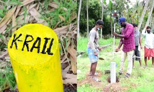 പ്രതിഷേധം കനത്തു; സംസ്ഥാനത്ത് കെ.റെയില്‍ സര്‍വേ നിര്‍ത്തിവച്ചു