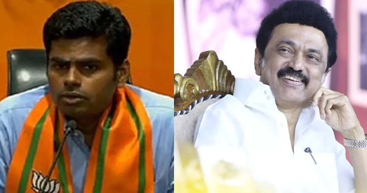 മാപ്പ് പറഞ്ഞോ അല്ലെങ്കില്‍ 100 കോടി നല്‍കണം: സ്റ്റാലിനെതിരെ ആരോപണമുന്നയിച്ച ബിജെപി നേതാവിന് ഡിഎംകെയുടെ നോട്ടീസ്