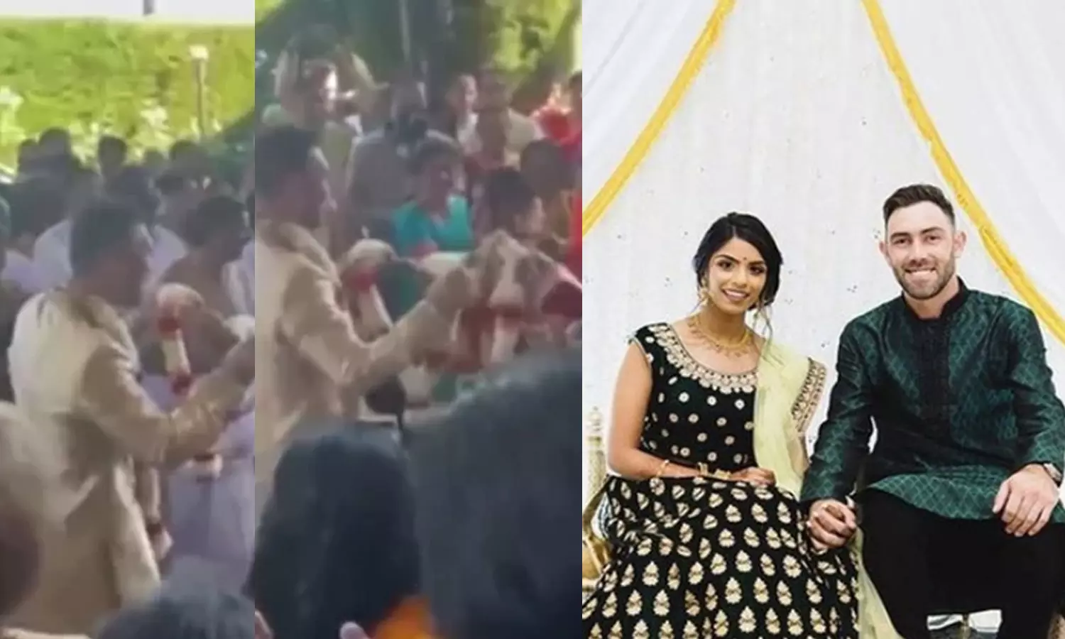 ആടിയാടി മാലയിട്ട് മാക്‌സ്‌വെൽ: കയ്യടിച്ച് കൂടെനിന്നവർ, മിന്നുകെട്ട്