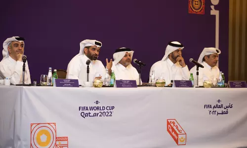 അംബാസഡര്‍മാര്‍ക്കും നയതന്ത്ര പ്രതിനിധികള്‍ക്കും   ലോകകപ്പ് ഫുട്‌ബോള്‍ തയ്യാറെടുപ്പുകള്‍ വിവരിച്ച് നല്‍കി