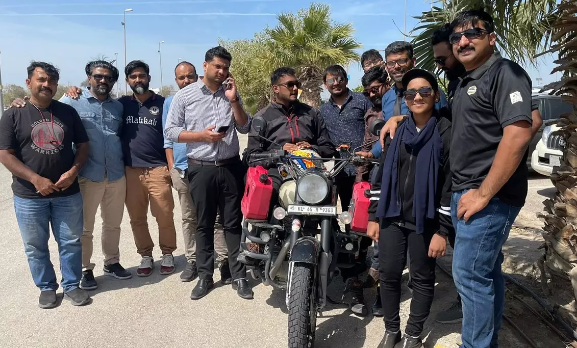 ബൈക്കില്‍ ലോകം ചുറ്റാനിറങ്ങിയ മലയാളി സൗദിയിലെത്തി