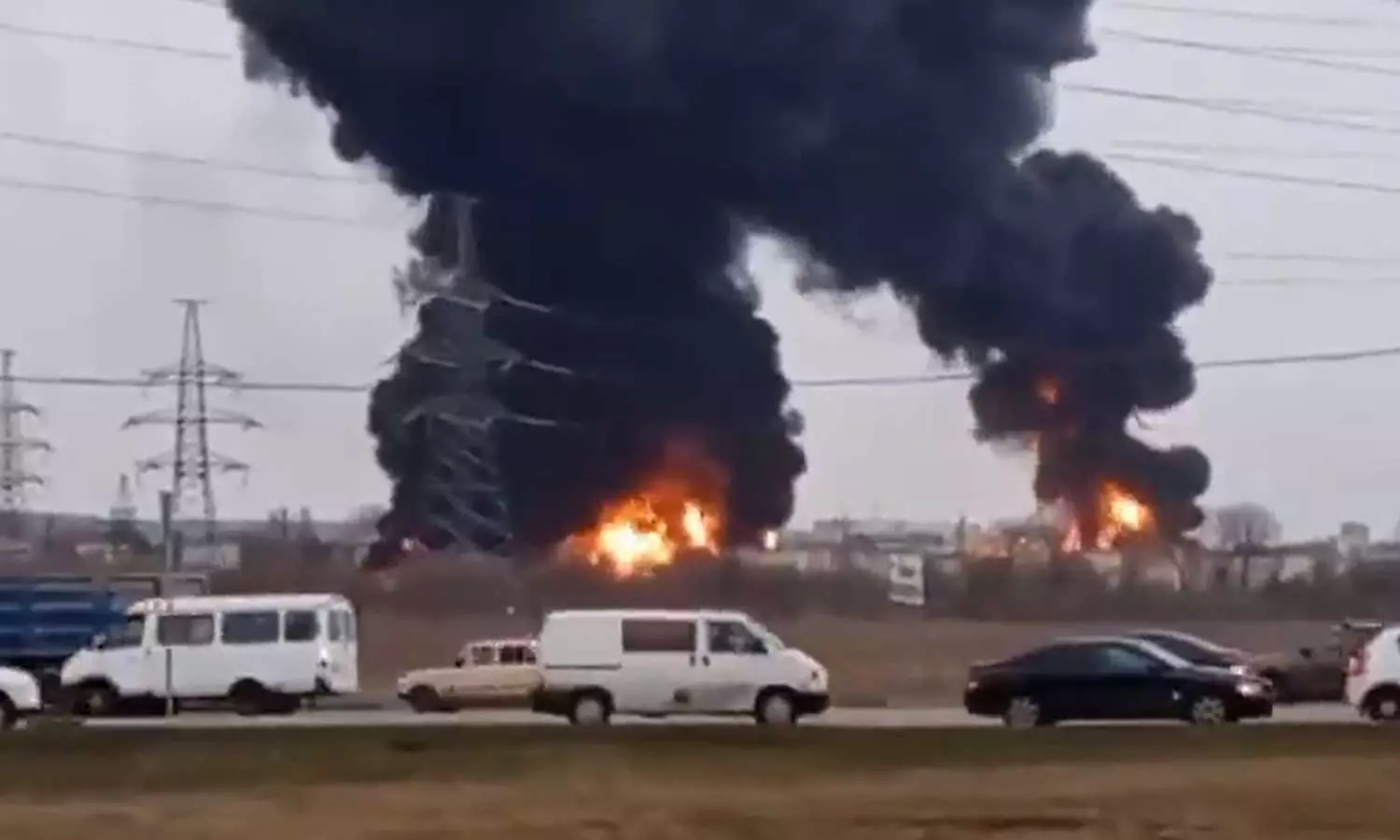 റഷ്യയിൽ ആക്രമണം നടത്തി യുക്രെയ്ൻ; ഇന്ധന ഡിപ്പോ വ്യോമാക്രമണത്തിൽ തകർത്തു