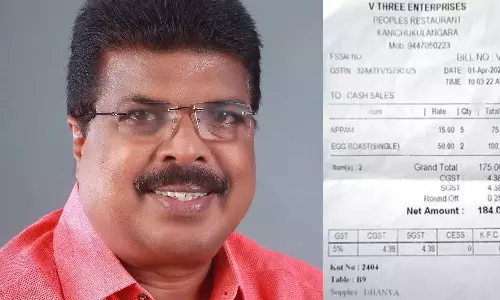 ഫാൻ സ്പീഡ് കൂട്ടിയാൽ പറന്നുപോകുന്ന അപ്പത്തിന് 15 രൂപ; ഹോട്ടലിനെതിരെ എംഎൽഎയുടെ പരാതി