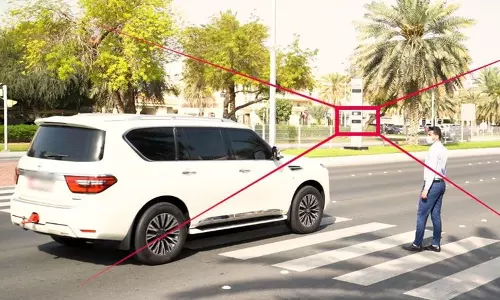 കാല്‍നടക്കാര്‍ക്ക് മുന്‍ഗണന നല്‍കിയില്ലെങ്കില്‍   ഹാദിര്‍ റഡാര്‍ പിടികൂടും