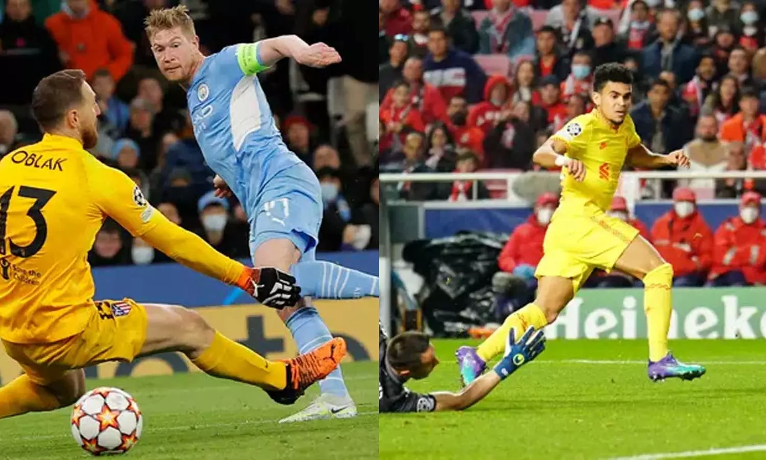 ചാമ്പ്യൻസ് ലീഗ്:  ആദ്യ പാദം സ്വന്തമാക്കി മാഞ്ചസ്റ്റർ സിറ്റി, ലിവർപൂൾ