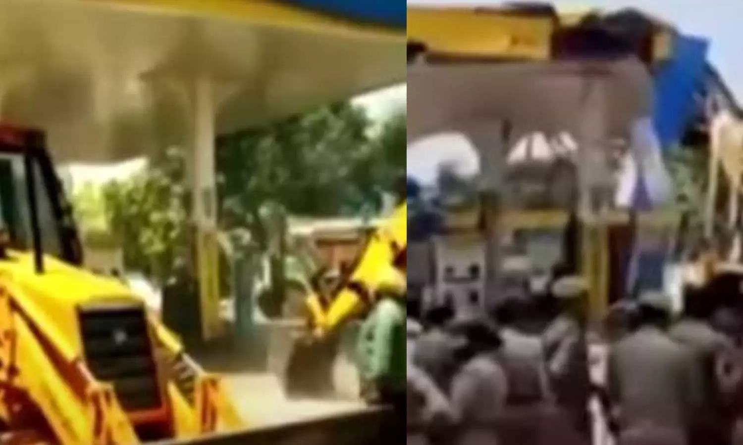 യോഗിക്കെതിരേ പ്രകോപനം; യു.പിയില്‍ എസ്.പി എം.എൽ.എയുടെ പെട്രോൾ പമ്പ് ബുൾഡോസർ ഉപയോഗിച്ച് തകർത്തു