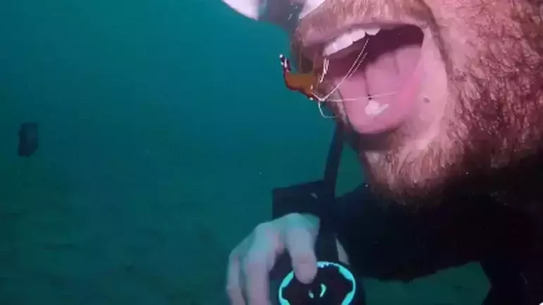 സ്കൂബ ഡൈവറുടെ പല്ല് വൃത്തിയാക്കുന്ന ചെമ്മീന്‍; അന്തം വിട്ട് സോഷ്യല്‍മീഡിയ, വൈറലായി വീഡിയോ