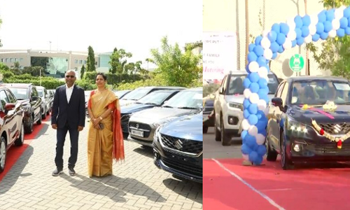 100 ജീവനക്കാർക്ക് 100 കാറുകൾ സമ്മാനമായി നൽകി ഐടി കമ്പനി