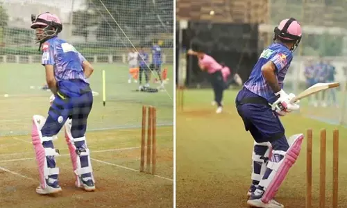 അസൂയപ്പെട്ടിട്ട് എന്താണ് കാര്യം- ബാറ്റിങിൽ ചഹലിന്റെ പരിശീലനം;ബട്‌ലർക്ക് ട്രോളും