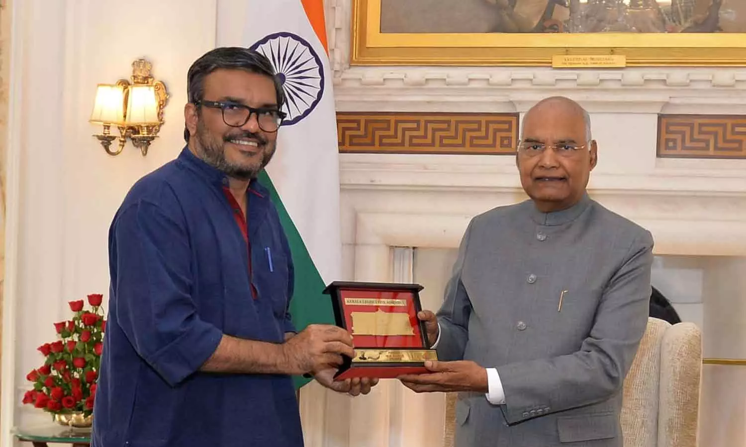 രാഷ്ട്രപതി രാംനാഥ് കോവിന്ദിനെ സന്ദർശിച്ച് സ്പീക്കർ എംബി രാജേഷ്