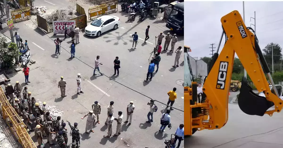 ജഹാംഗീർപുരിയിൽ ബുൾഡോസർ രാജുമായി നോർത്ത് ഡൽഹി കോർപ്പറേഷൻ; കയ്യേറ്റമൊഴിപ്പിക്കൽ ഡ്രൈവിന് 400 പൊലീസുകാർ, പത്ത് ബുൾഡോസർ