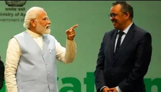 തുളസീഭായ്; ലോകാരോഗ്യ സംഘടനാ തലവൻ ടെഡ്രോസ് അദാനോമിന് ഗുജറാത്തി പേരുനല്‍കി മോദി