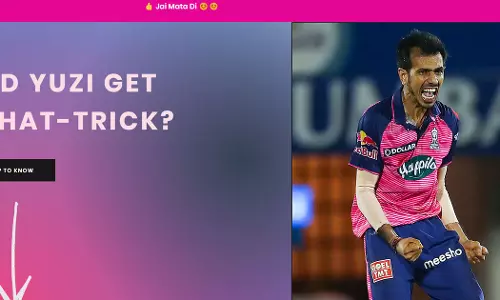 ഡബ്ല്യു.ഡബ്ല്യു.ഡബ്ല്യു. യുസിഗെറ്റ്‌സ്ഹാട്രിക്.കോം; ചഹലിന്റെ ഹാട്രിക് നേട്ടത്തിൽ വെബ്‌സൈറ്റുണ്ടാക്കി രാജസ്ഥാൻ റോയൽസ്