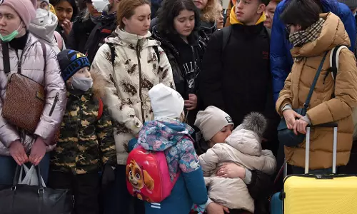 എട്ട് ആഴ്ച പിന്നിട്ട് റഷ്യൻ അധിനിവേശം: അഞ്ച് ദശലക്ഷം പേര്‍ യുക്രൈൻ വിട്ടെന്ന് യു.എന്‍