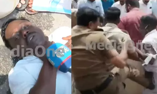 പൊലീസ് ബൂട്ടിട്ട് ചവിട്ടി, കഴുത്തിന് കുത്തിപ്പിടിച്ചു: കെ-റെയില്‍ പ്രതിഷേധക്കാരെ കായികമായി നേരിട്ട് പൊലീസ്