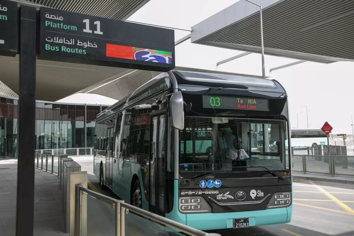 ലോകകപ്പ് ഫുട്ബോളിനെത്തുന്നവര്‍ക്ക് സഞ്ചരിക്കാനുള്ള  ഇക്ട്രിക് ബസുകള്‍ ഖത്തറിലെത്തി