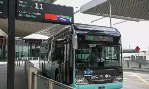 ലോകകപ്പ് ഫുട്ബോളിനെത്തുന്നവര്‍ക്ക് സഞ്ചരിക്കാനുള്ള  ഇക്ട്രിക് ബസുകള്‍ ഖത്തറിലെത്തി