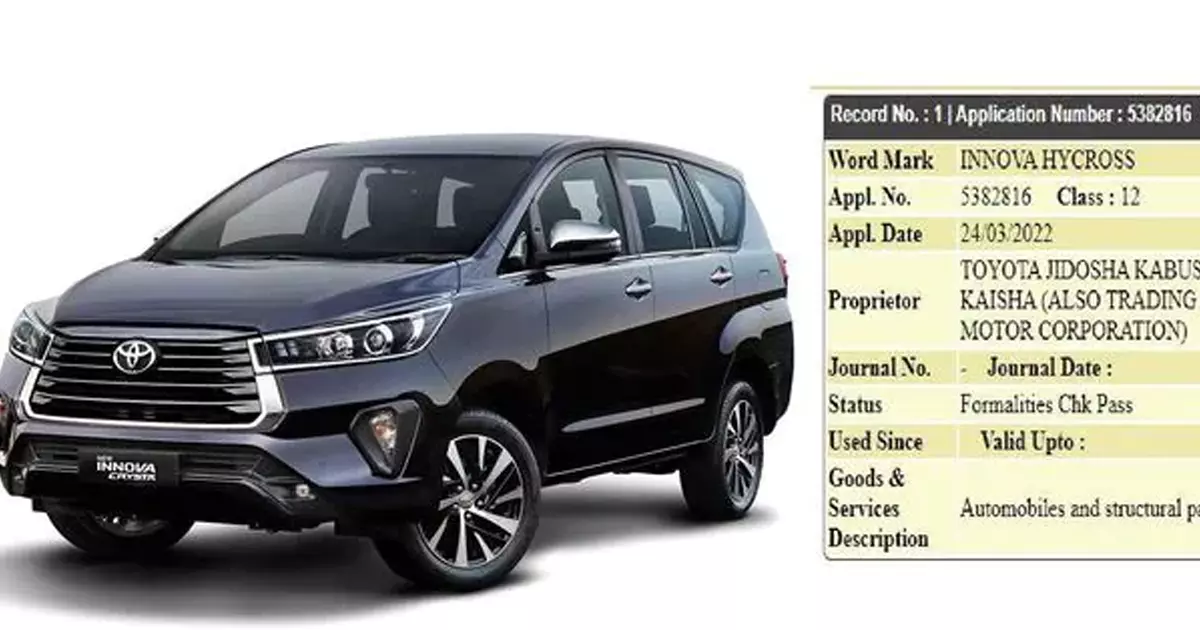 ഇന്ത്യയിൽ രജിസ്റ്റർ ചെയ്ത് ടയോട്ട ഇന്നോവ ഹൈക്രോസ്; ക്രിസ്റ്റയുടെ ഹൈബ്രിഡ് വേർഷൻ വരുന്നു?