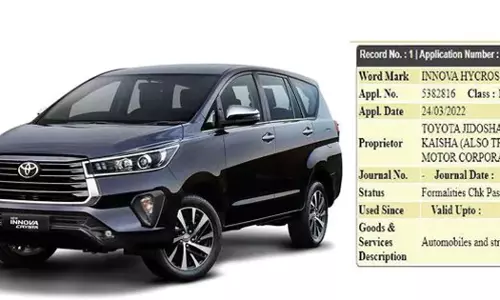 ഇന്ത്യയിൽ രജിസ്റ്റർ ചെയ്ത് ടയോട്ട ഇന്നോവ ഹൈക്രോസ്; ക്രിസ്റ്റയുടെ ഹൈബ്രിഡ് വേർഷൻ വരുന്നു?