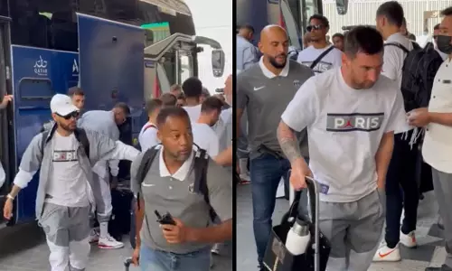 താരരാജാക്കന്മാരുമായി ഫ്രഞ്ച് ചാമ്പ്യന്മാരായ പിഎസ്‍ജി ടീം ഖത്തറില്‍