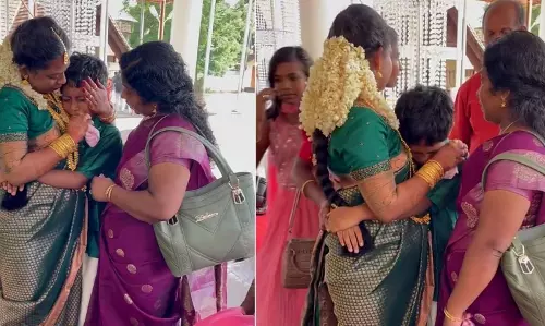 ചേച്ചി പോണ്ട, ഞാന്‍ വിടില്ല; കല്ല്യാണപ്പെണ്ണിനെ കെട്ടിപ്പിടിച്ച് കരയുന്ന കുഞ്ഞനിയന്‍