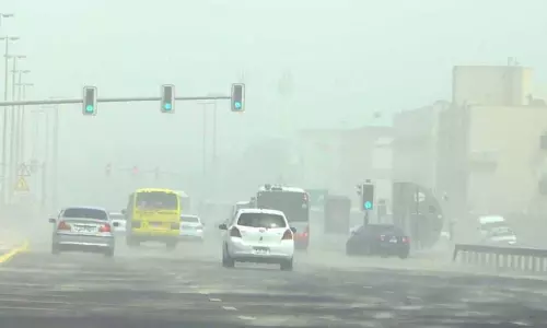 യു.എ.ഇയില്‍ ശക്തമായ പൊടിക്കാറ്റ് തുടരുന്നു