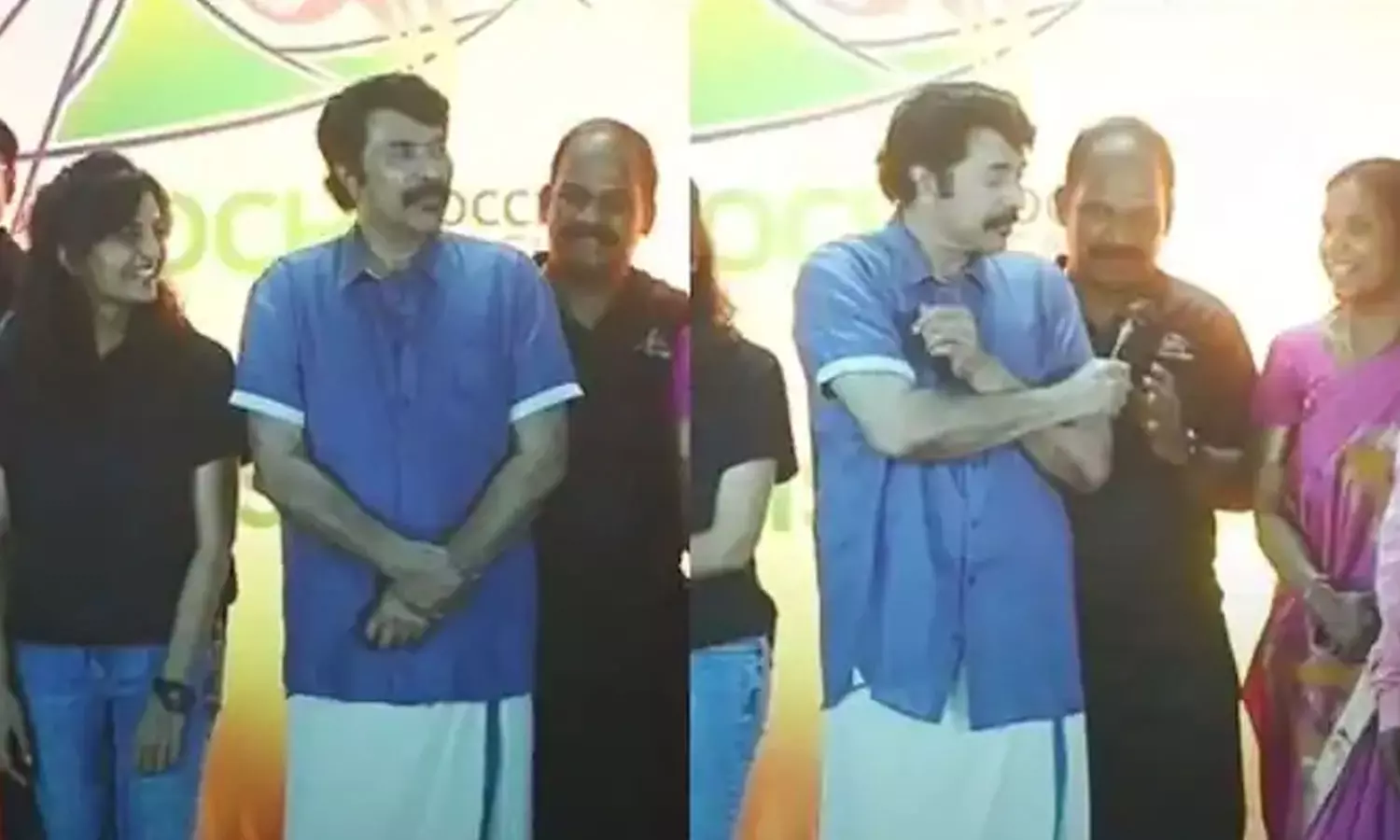 ചാമ്പിക്കോ എന്ന് പറ മമ്മൂക്ക; ചിരിയോടെ പോസ് ചെയ്ത് മമ്മൂട്ടിയും ചാമ്പിക്കോ എന്ന് പറ മമ്മൂക്ക; ചിരിയോടെ പോസ് ചെയ്ത് മമ്മൂട്ടിയും