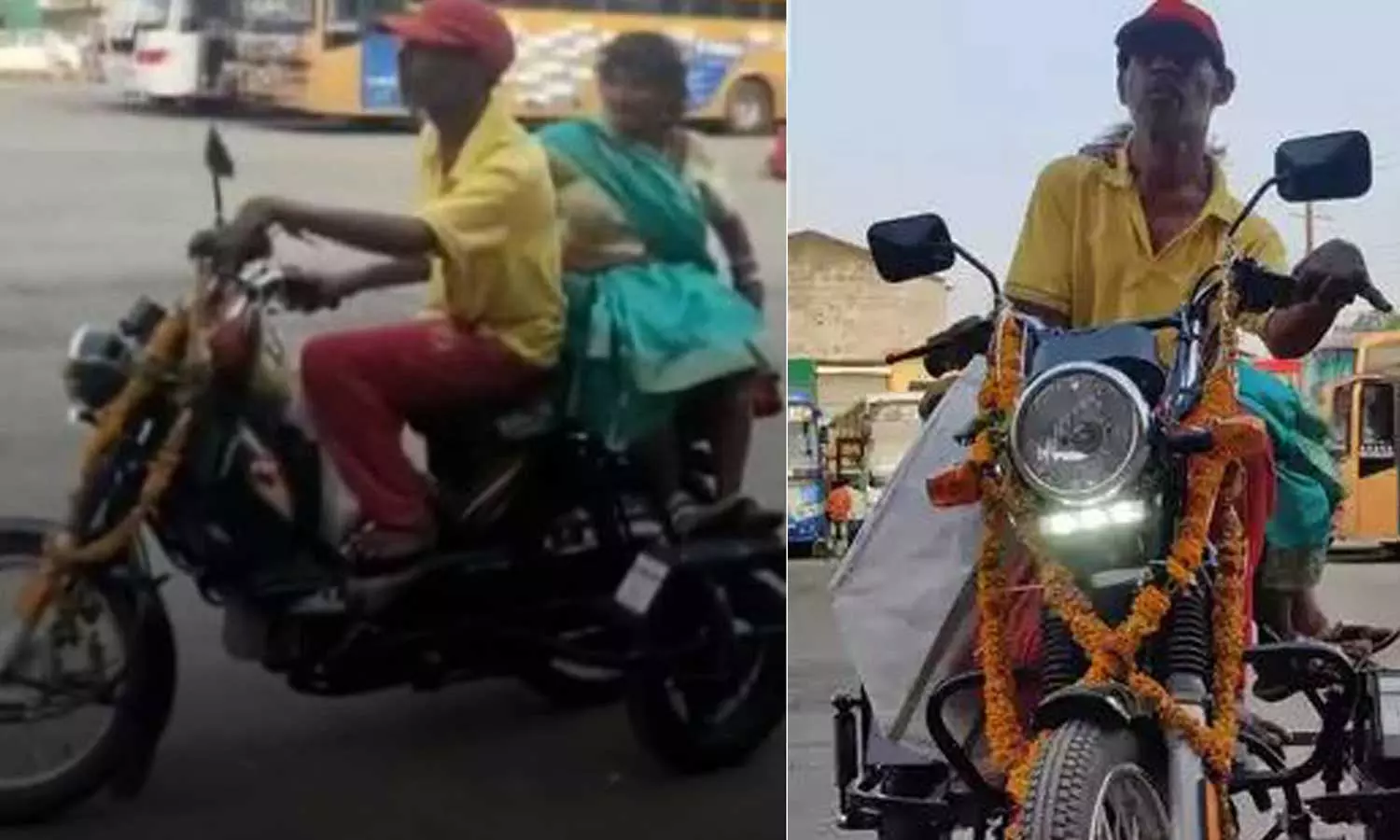 സൈക്കിൾ ഉന്തി വയ്യാതായി; ഭാര്യക്കായി 90,000 രൂപയുടെ മുച്ചക്രബൈക്ക് വാങ്ങി യാചകൻ സൈക്കിൾ ഉന്തി വയ്യാതായി; ഭാര്യക്കായി 90,000 രൂപയുടെ മുച്ചക്രബൈക്ക് വാങ്ങി യാചകൻ