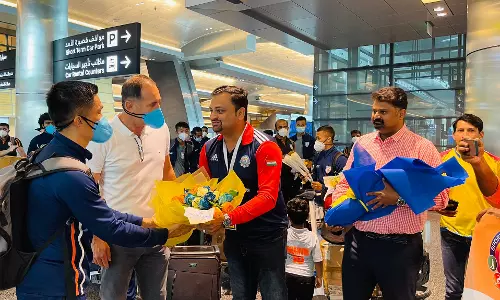 ജോര്‍ദാനെതിരായ സൗഹൃദ മത്സരം; ഇന്ത്യന്‍ ഫുട്ബോള്‍ ടീം ഖത്തറില്‍