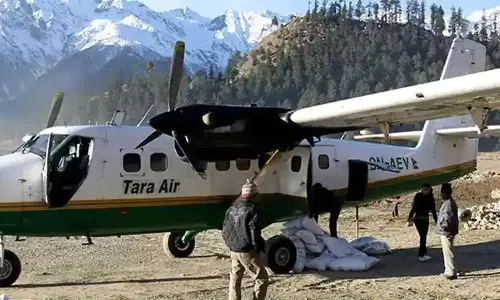 നേപ്പാളിൽ നിന്ന് കാണാതായ വിമാനം തകർന്ന നിലയിൽ