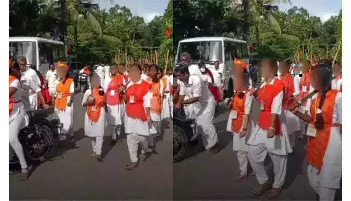 വി.എച്ച്.പി റാലിയില് വാളേന്തി വനിതകളുടെ പ്രകടനം; പൊലീസ് കേസെടുത്തു വി.എച്ച്.പി റാലിയില് വാളേന്തി വനിതകളുടെ പ്രകടനം; പൊലീസ് കേസെടുത്തു