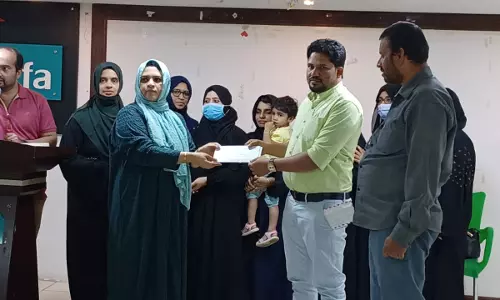 അല്‍ കോബാര്‍ കെ.എം.സി.സി വനിതാവിങ് സാന്ത്വനസ്പര്‍ശം സഹായവിതരണം നടത്തി