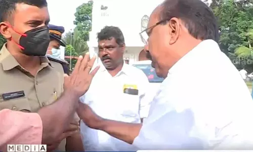 അത് പിണറായി വിജയനോട് പോയി പറഞ്ഞാൽ മതി; എൻ.ഡി.എ സ്ഥാനാർഥി എ.എൻ രാധാകൃഷ്ണനും പൊലീസും തമ്മിൽ തർക്കം