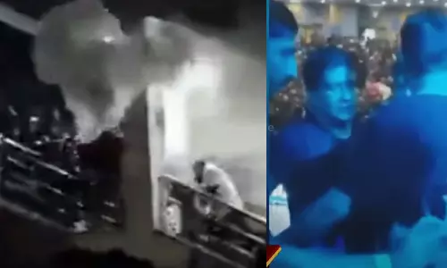 ജനക്കൂട്ടത്തെ നിയന്ത്രിക്കാൻ തീയണക്കാനുള്ള വാതകം പ്രയോഗിച്ചു, തൊട്ടുപിന്നാലെ കെ.കെ പുറത്തേക്ക്; സംഗീത പരിപാടിയിലെ ദൃശ്യങ്ങൾ പുറത്ത്