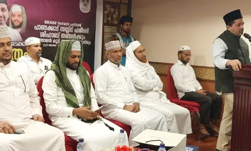 സൗദിയിലെത്തിയ ഹമീദലി ശിഹാബ് തങ്ങള്‍ക്ക് സ്വീകരണം നല്‍കി