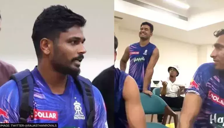 ഞാന്‍ വളരെ മികച്ചൊരു പ്രസംഗം നടത്തിക്കൊണ്ടിരിക്കെ ഭക്ഷണം കഴിക്കുന്ന ഹെറ്റിക്കും നന്ദി; രാജസ്ഥാന്‍ ക്യാമ്പില്‍ കൂട്ടച്ചിരി പടര്‍ത്തി സഞ്ജുവിന്‍റെ ട്രോള്‍