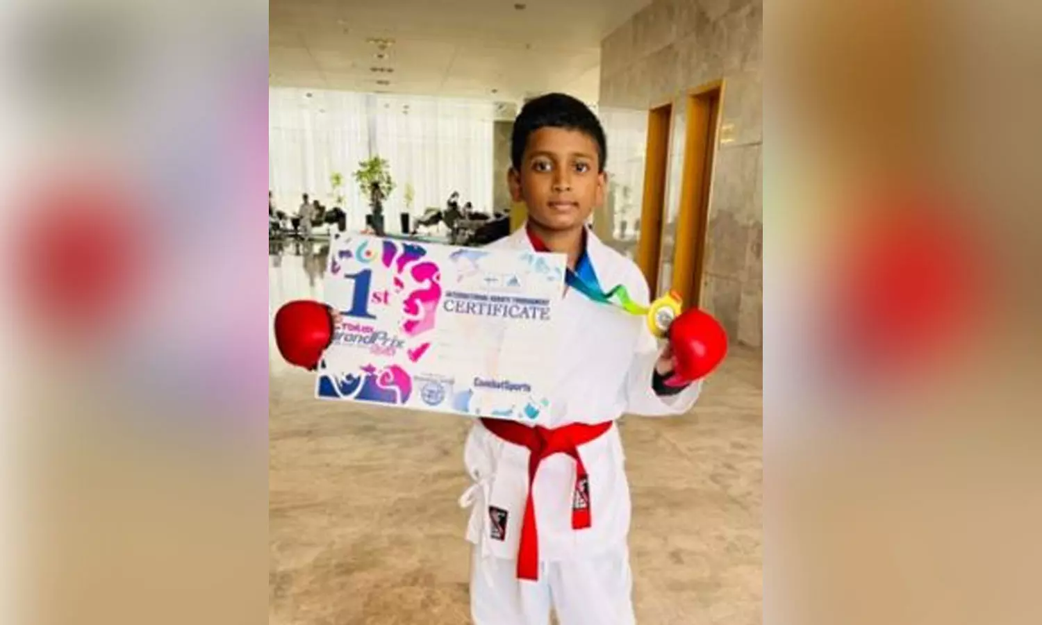 അന്താരാഷ്ട്ര കരാട്ടെ ടൂർണമെൻറിൽ ഇരട്ട സ്വർണമേഡൽ നേടി മലയാളി വിദ്യാർഥി