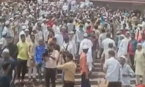 പ്രവാചകനിന്ദ നടത്തിയ ബി.ജെ.പി നേതാക്കളെ അറസ്റ്റ് ചെയ്യണം: ഡല്‍ഹി ജമാ മസ്ജിദില്‍ പ്രതിഷേധം