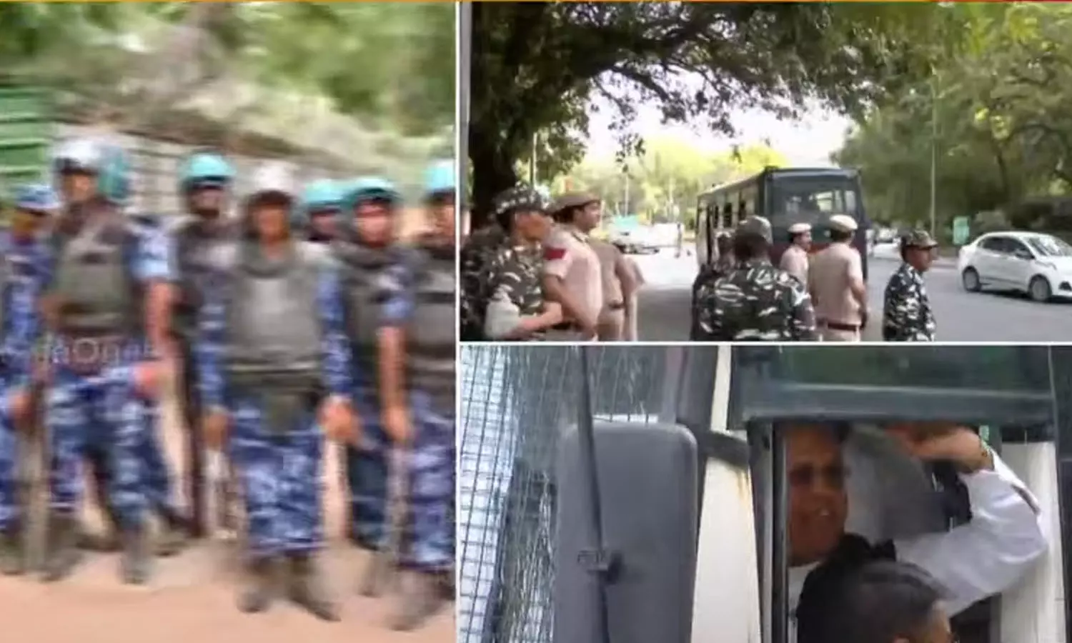 ഡൽഹിയിൽ സംഘർഷ സാധ്യത; ഖാർഗെ അടക്കമുള്ള നേതാക്കൾ അറസ്റ്റിൽ ഡൽഹിയിൽ സംഘർഷ സാധ്യത; ഖാർഗെ അടക്കമുള്ള നേതാക്കൾ അറസ്റ്റിൽ